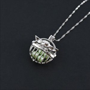 Mandalorian StarWars baby yoda Pearl cage necklace